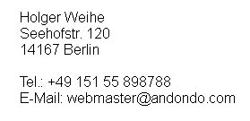 Adresse webmaster von andondo.com