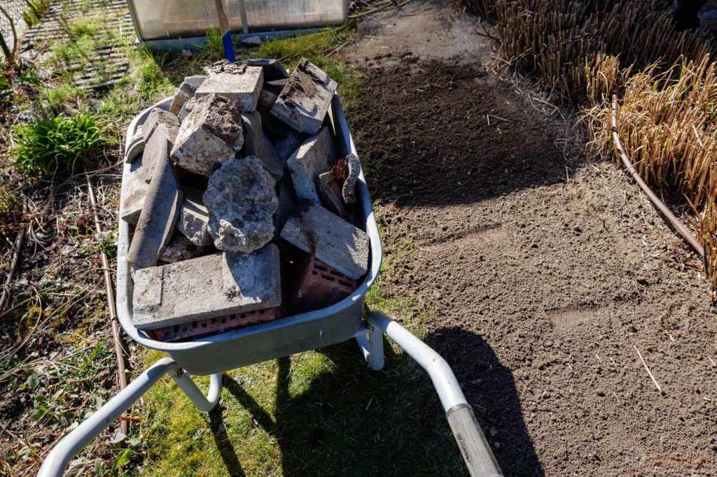 Bauschutt als Unterbau