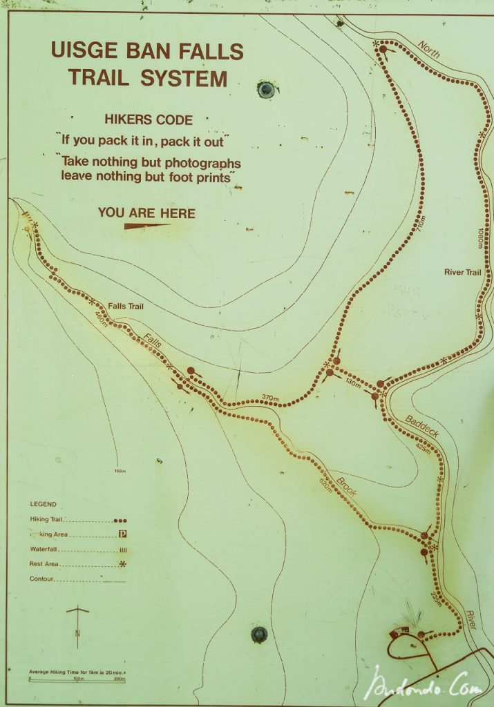 Karte Uisage Ban Falls Trails