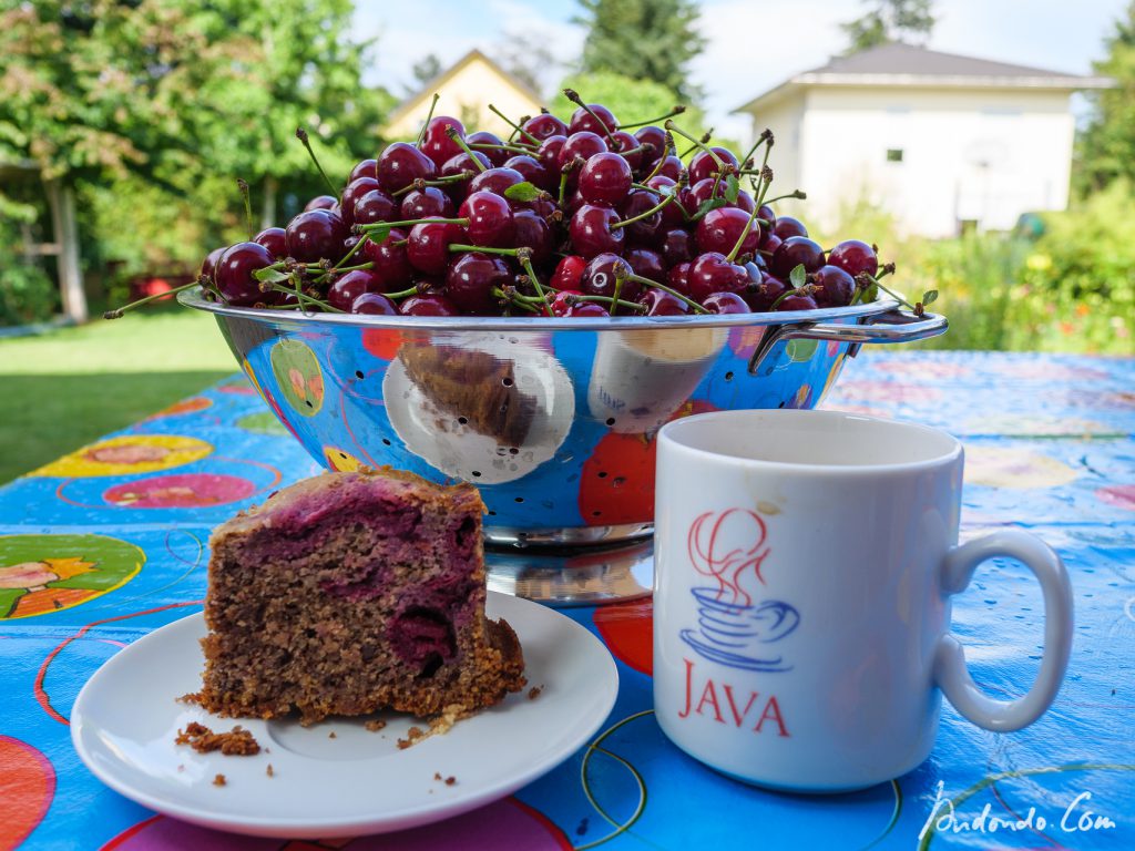 Sauerkirschen und Kirschkuchen