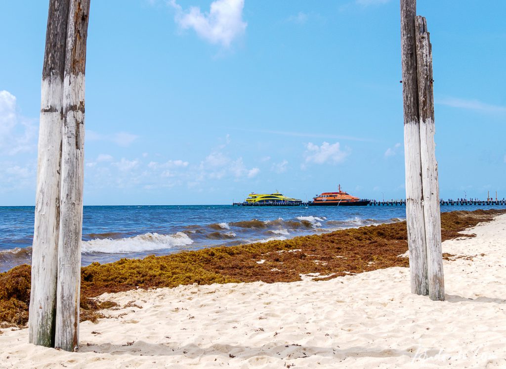 Blick auf den Fähranleger - Playa del Carmen