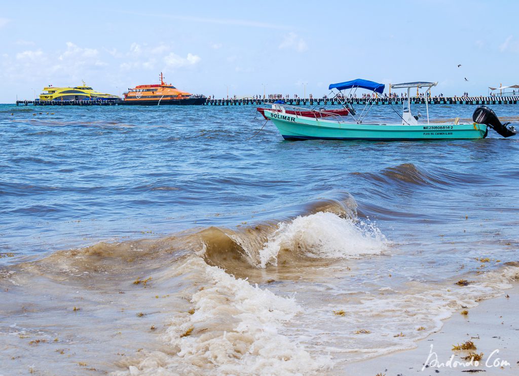 Blick auf den Fähranleger - Playa del Carmen