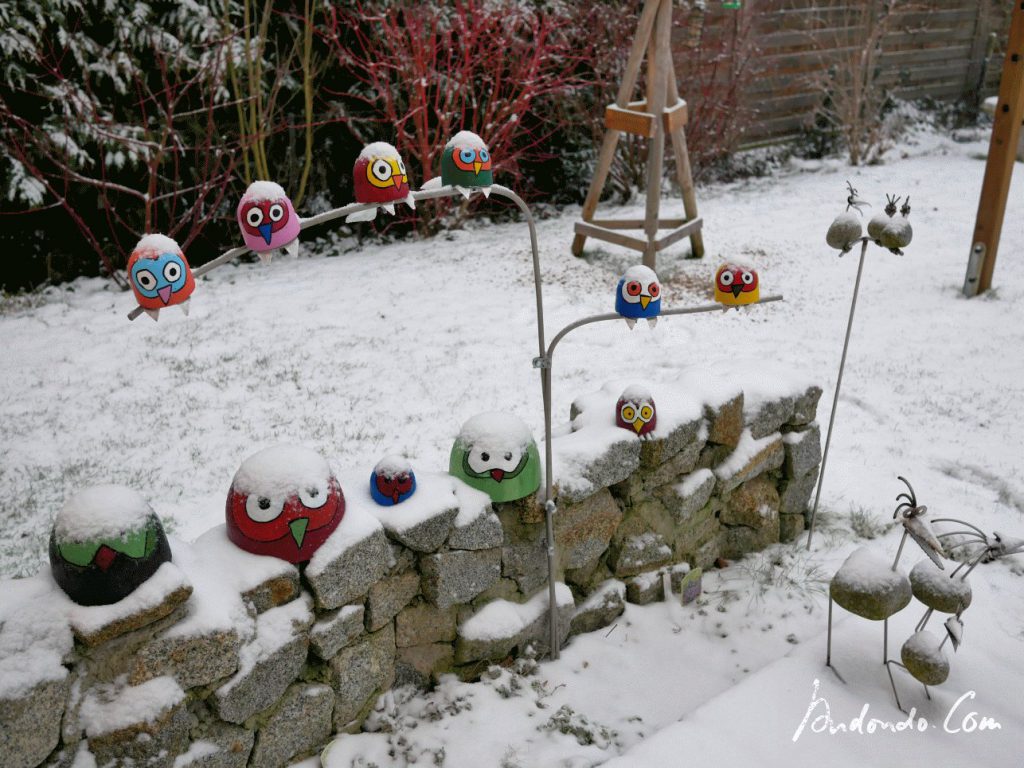 Eulenparade im Schnee