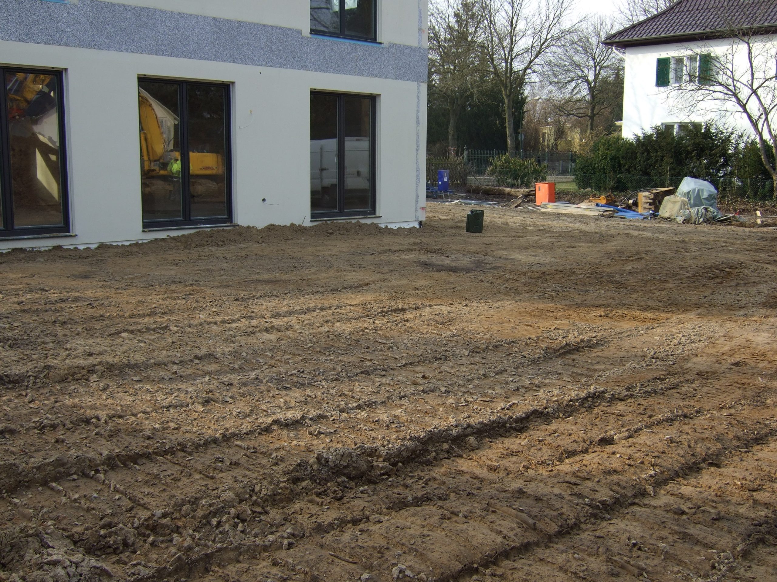 Eingeebnete Grundstücke