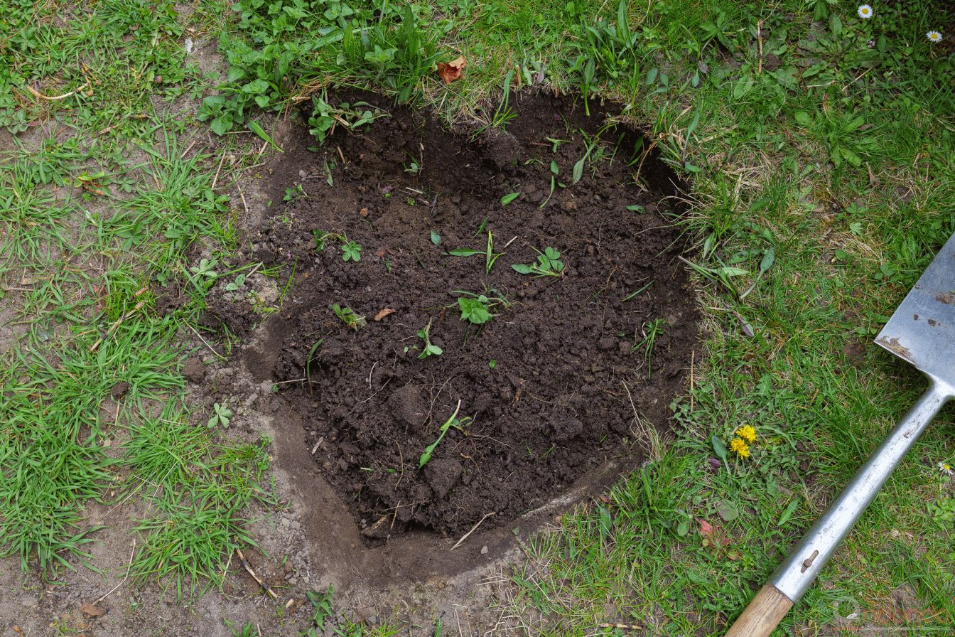 Herbstaster ausgegraben