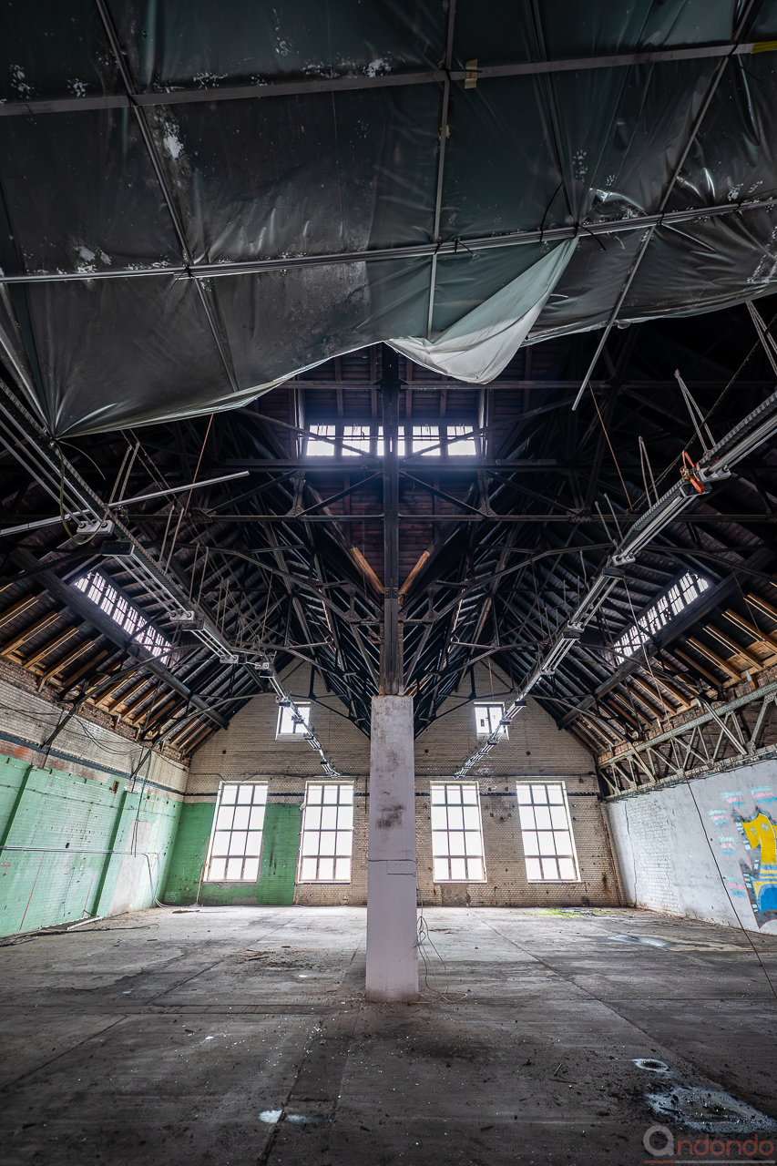 Abgedichtetes Dach im Kesselhaus