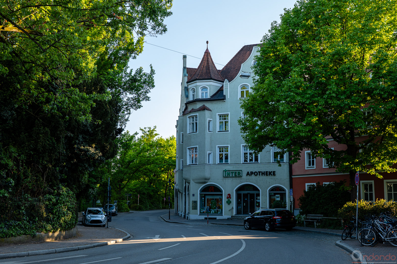 Blick Mühlenstraße an der Isar